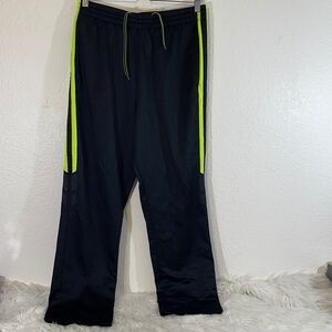 Tek Gear Medium Black Yellow Stripe Track Pants